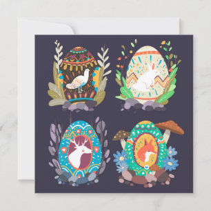 Cartes Pour Fêtes Annuelles Pâques mignonnes