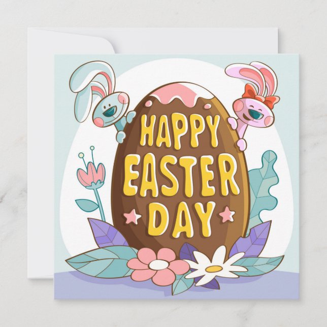 Cartes Pour Fêtes Annuelles Pâques mignonnes (Devant)