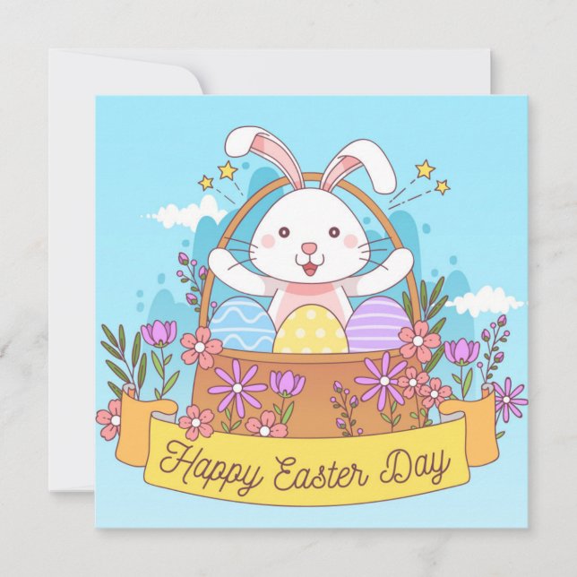 Cartes Pour Fêtes Annuelles Pâques mignonnes (Devant)