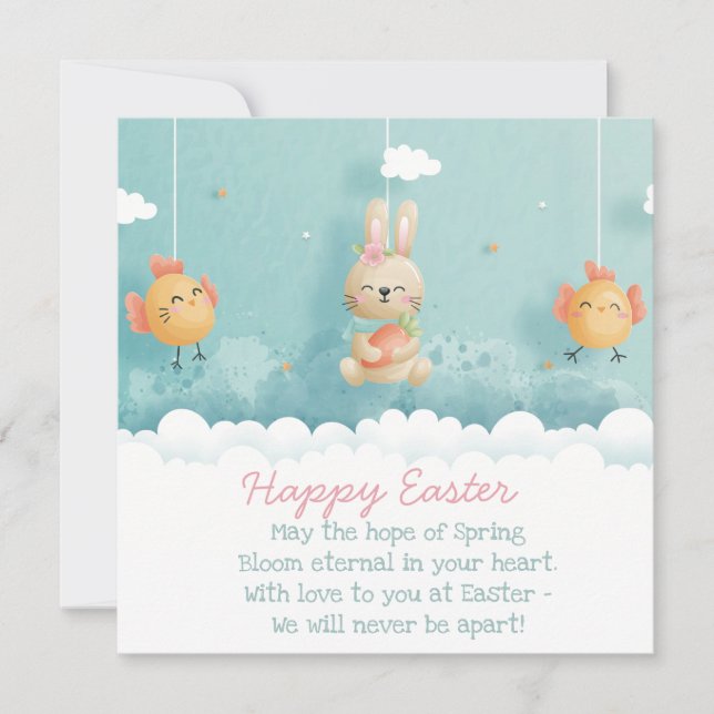 Cartes Pour Fêtes Annuelles Pâques mignonnes (Devant)
