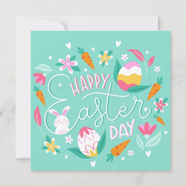 Cartes Pour Fêtes Annuelles Pâques mignonnes (Devant)