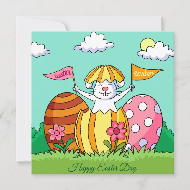Cartes Pour Fêtes Annuelles Pâques mignonnes (Devant)
