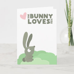 Cartes Pour Fêtes Annuelles Pâques mignonnes Un Lapin T'Aime