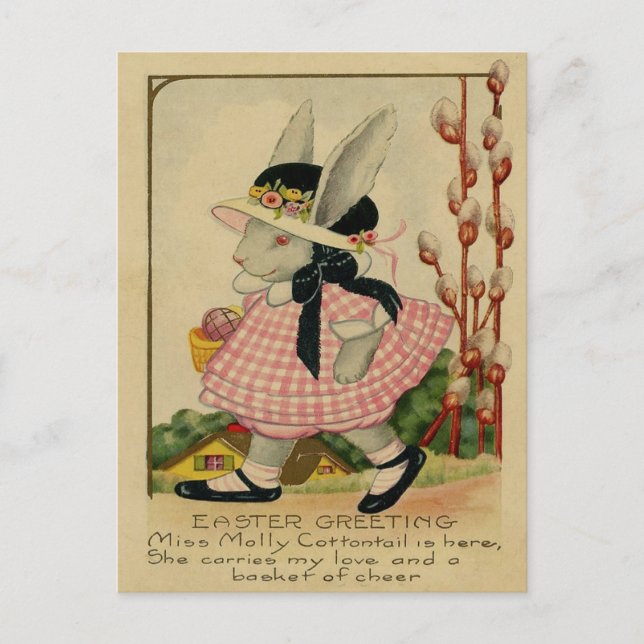 Cartes Pour Fêtes Annuelles Pâques Molly Cottontail (Devant)