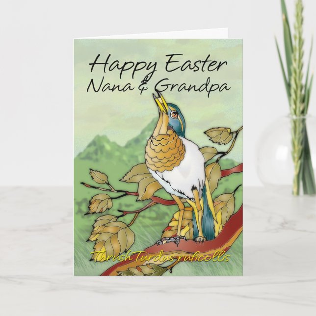 Cartes Pour Fêtes Annuelles Pâques - Nana et grand-papa (Devant)