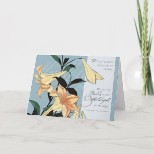 Cartes Pour Fêtes Annuelles Pâques Pape Jean-Paul II Citation Card—Lys