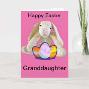 Cartes Pour Fêtes Annuelles Pâques Petite-fille Lapin Lapin oeufs de lapin Car