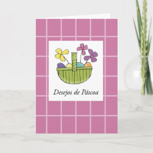 Cartes Pour Fêtes Annuelles Pâques Portugais souhaits