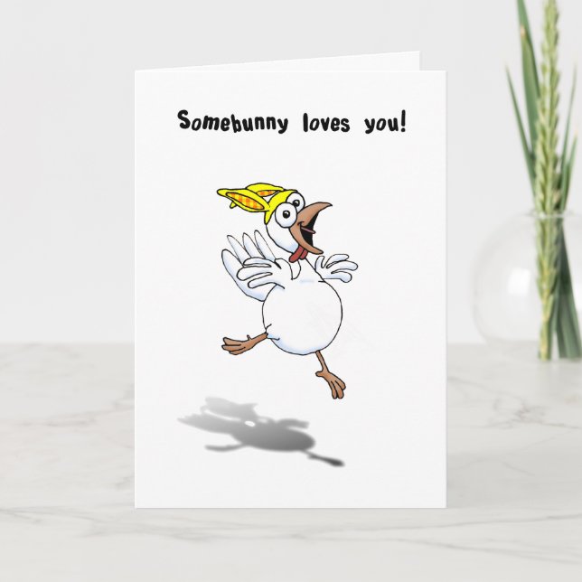 Cartes Pour Fêtes Annuelles Pâques Poulets lapins ! (Devant)