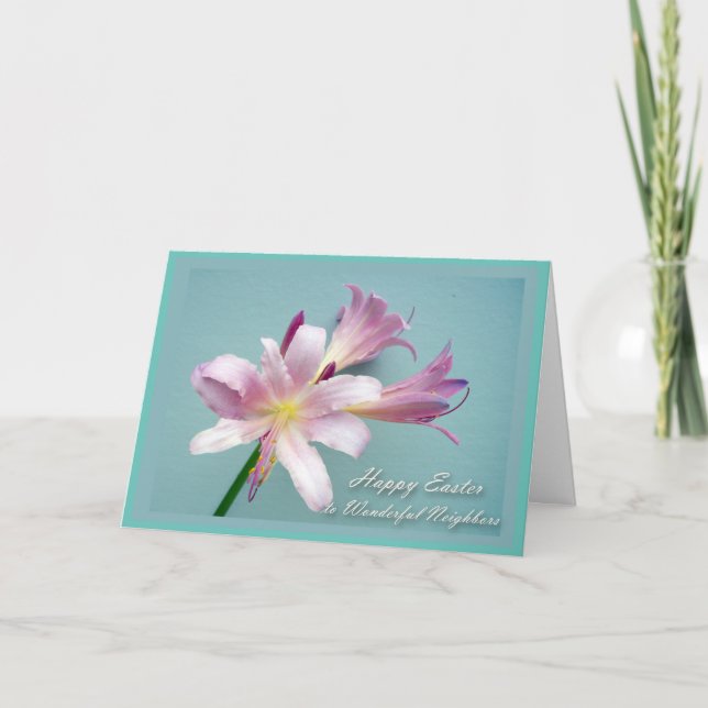 Cartes Pour Fêtes Annuelles Pâques pour les voisins, Résurrection Lily (Devant)