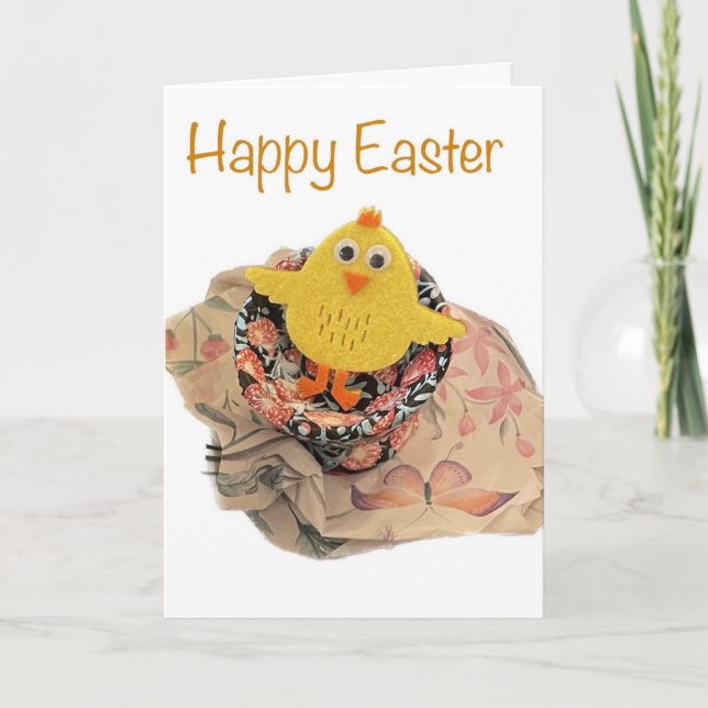 Cartes Pour Fêtes Annuelles Pâques poussin bébé mignon (Devant)