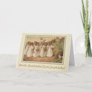Cartes Pour Fêtes Annuelles Pâques religieuse vintage polonaise