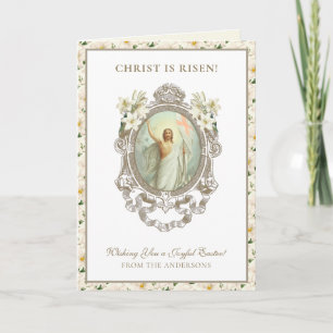 Cartes Pour Fêtes Annuelles Pâques Résurrection Jésus Christ Lys
