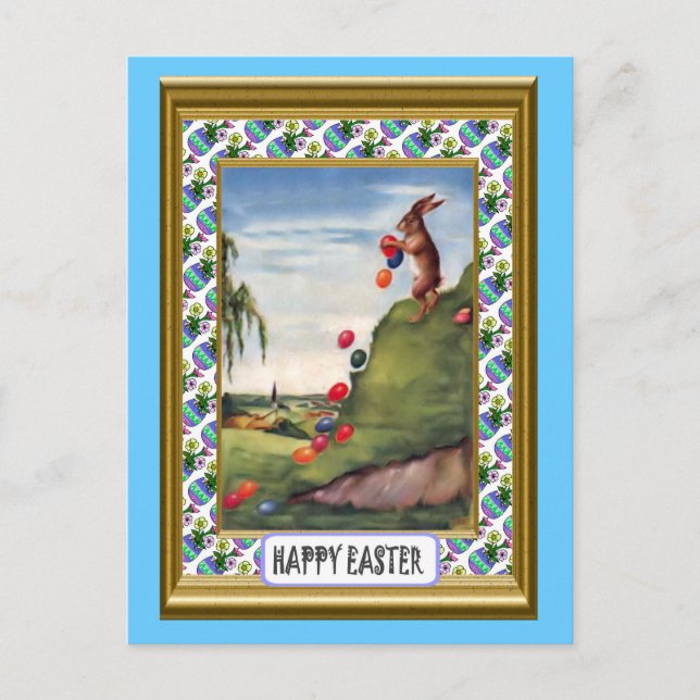 Cartes Pour Fêtes Annuelles Pâques - roulements d'oeufs (Devant)