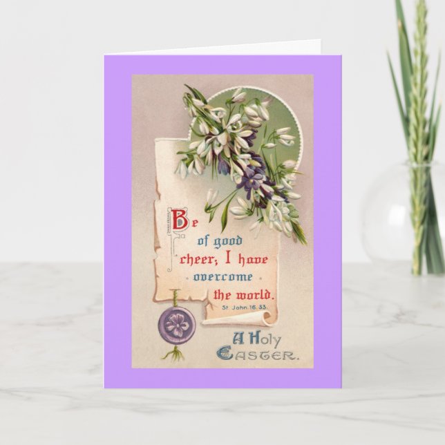 Cartes Pour Fêtes Annuelles Pâques sainte (Devant)