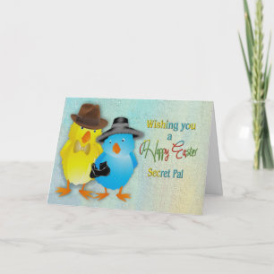 Cartes Pour Fêtes Annuelles Pâques - Secret Pal - Chicks
