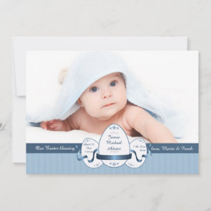 Cartes Pour Fêtes Annuelles Pâques Trois Photo Bleu