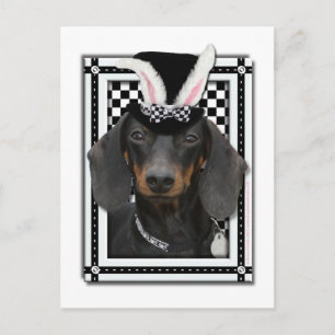 Cartes Pour Fêtes Annuelles Pâques - Un Lapin Vous Aime - Dachshund