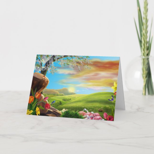 Cartes Pour Fêtes Annuelles Pâques-vallée (Devant)