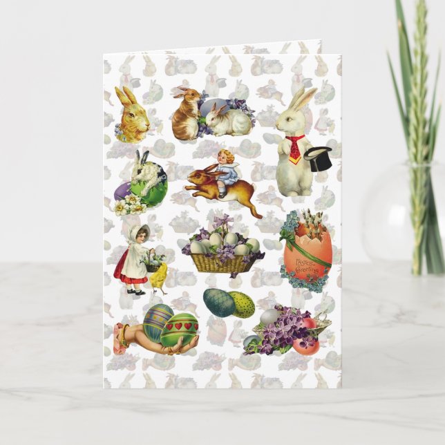 Cartes Pour Fêtes Annuelles Pâques vintage (Devant)