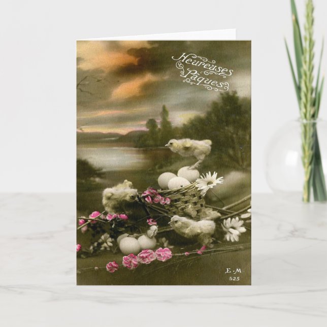 Cartes Pour Fêtes Annuelles Pâques vintage (Devant)