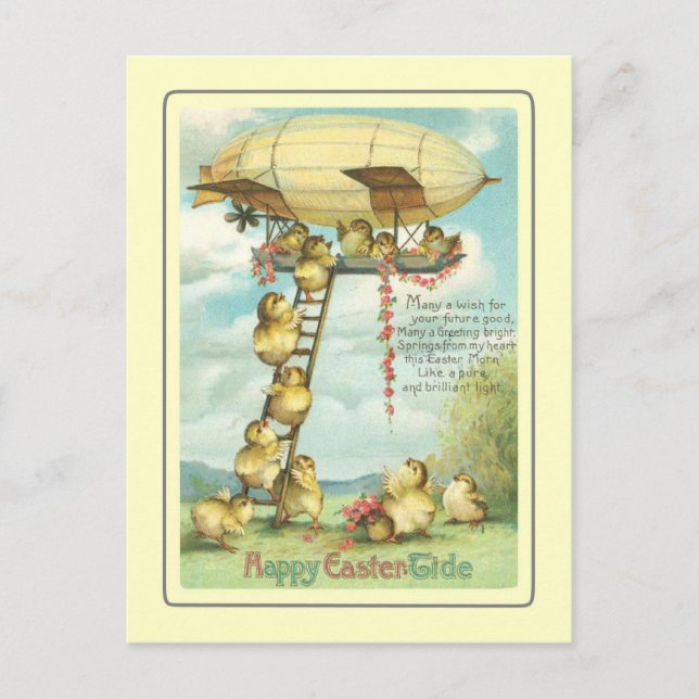 Cartes Pour Fêtes Annuelles Pâques vintage (Devant)