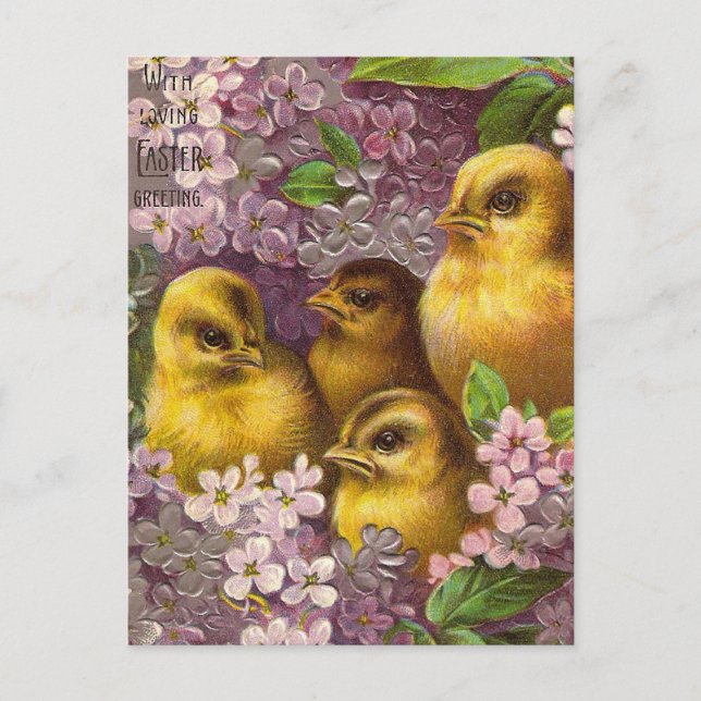 Cartes Pour Fêtes Annuelles Pâques vintage (Devant)