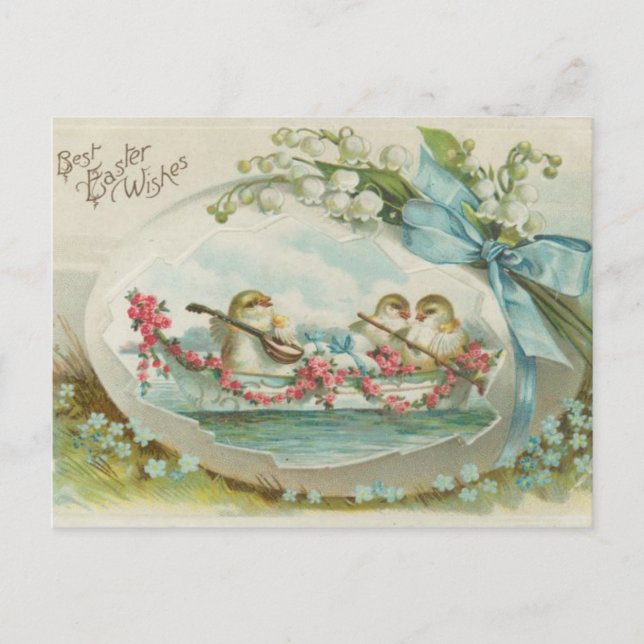 Cartes Pour Fêtes Annuelles Pâques vintage (Devant)