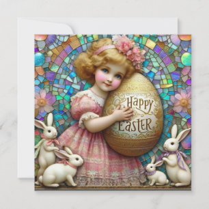 Cartes Pour Fêtes Annuelles Pâques vintage ~ JOYEUX PÂQUES ~ Enfant chéri ~