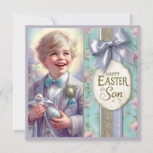 Cartes Pour Fêtes Annuelles Pâques vintage ~JOYEUX PÂQUES FILS ~ Garçon ~