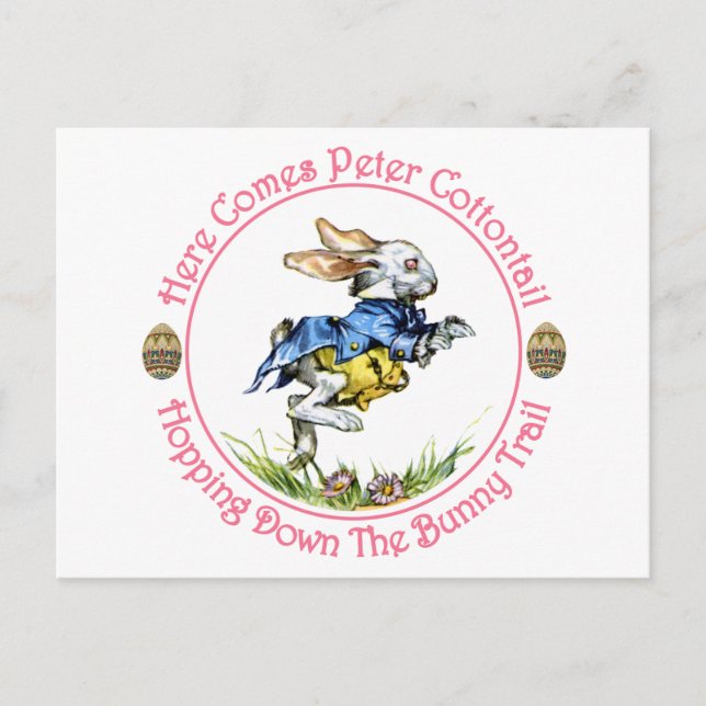 Cartes Pour Fêtes Annuelles Pâques - Voici Peter Cottontail (Devant)