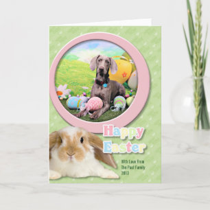 Cartes Pour Fêtes Annuelles Pâques - Weimaraner - Ben
