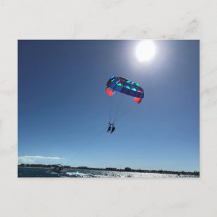 Cartes Pour Fêtes Annuelles Parachute ascensionnel à la plage