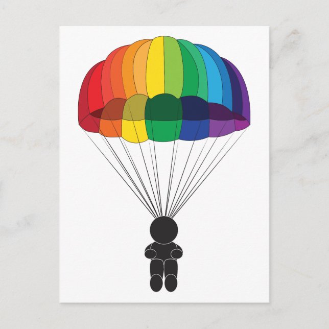 Cartes Pour Fêtes Annuelles Parachuting (Devant)