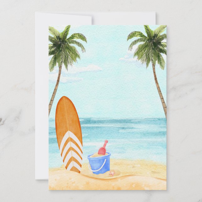 Cartes Pour Fêtes Annuelles Paradis de la plage (Devant)