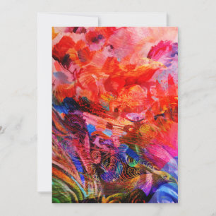Cartes Pour Fêtes Annuelles Paradis Floral Oiseau Phoenix Rising Flame Art