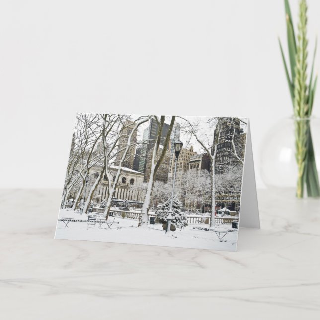 Cartes Pour Fêtes Annuelles Parc Bryant d'hiver (Devant)