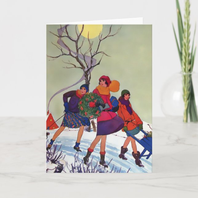 Cartes Pour Fêtes Annuelles Parc de Brookmont, illustration de Noël des années (Devant)