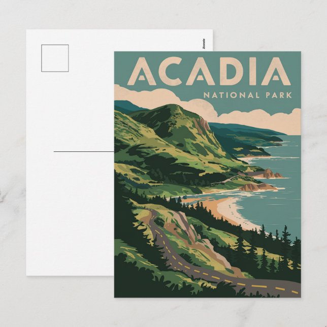 Cartes Pour Fêtes Annuelles Parc national Acadia (Devant / Derrière)