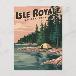 Cartes Pour Fêtes Annuelles Parc national de l'Isle Royale vintage