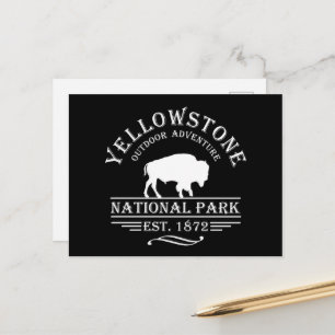 Cartes Pour Fêtes Annuelles Parc national de Yellowstone vintage