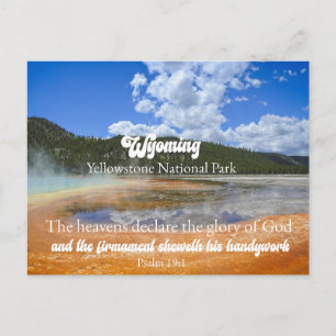 Cartes Pour Fêtes Annuelles Parc national de Yellowstone Wyoming Psaume 19:1