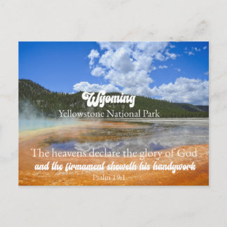 Cartes Pour Fêtes Annuelles Parc national de Yellowstone Wyoming Psaume 19:1