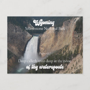 Cartes Pour Fêtes Annuelles Parc national de Yellowstone Wyoming Psaume 42:7