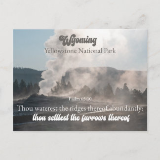 Cartes Pour Fêtes Annuelles Parc national de Yellowstone Wyoming Psaume 65:10