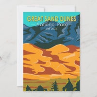 Parc national des Great Sand Dunes Colorado Vintag