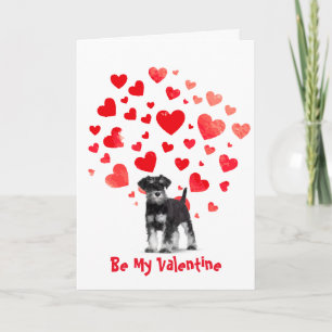 Cartes Pour Fêtes Annuelles Parce que je t'aime Woof Min Schnauser Chien Saint