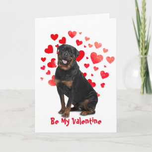 Cartes Pour Fêtes Annuelles Parce que je t'aime Woof toi Rottweiler Chien Sai