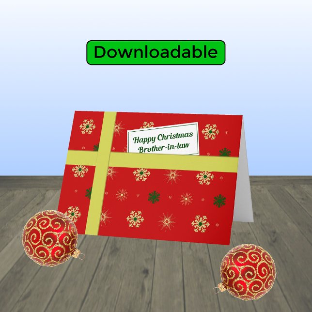 Cartes Pour Fêtes Annuelles Parcelle de Noël rouge du beau-frère (Créateur téléchargé)