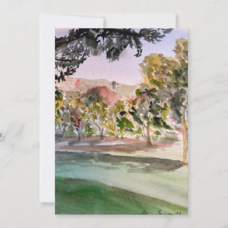Cartes Pour Fêtes Annuelles Parcours de golf Brookside No 9 Aquarelle